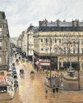 Rue Saint-Honoré in the Afternoon. Effect of Rain 1897 by Camille Pissarro