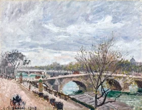 Le Pont-Royal, Après-Midi, Temps Couvert 1903 by Camille Pissarro
