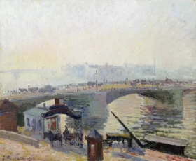 Le Pont Boieldieu à Rouen, effet de brume 1896 by Camille Pissarro