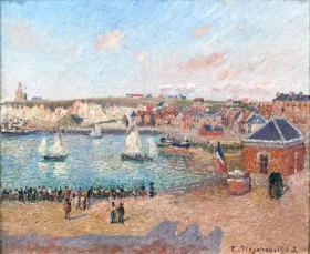 View from the Harbour in Dieppe by Camille Pissarro