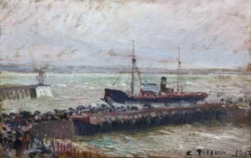 Ship Entering the Harbor at Le Havre 1903 by Camille Pissarro