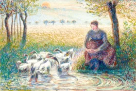 La gardeuse d'oies 1888 by Camille Pissarro