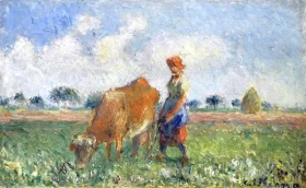 La Vachère 1880 by Camille Pissarro