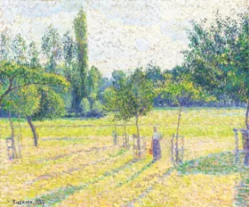 Late Afternoon in our Meadow by Camille Pissarro