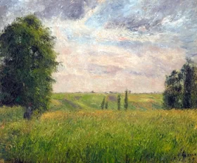 Soleil Couchant, Pontoise 1879 by Camille Pissarro