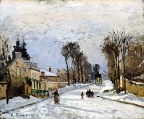 Road to Versailles at Louveciennes (The Snow Effect) 1869 by Camille Pissarro