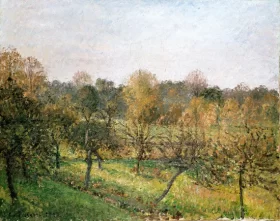 Sunset in Éragny, Autumn 1902 by Camille Pissarro