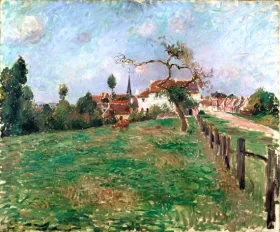 The Approach to the Village of Éragny 1885 by Camille Pissarro