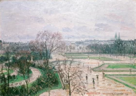 The Tuileries Garden in the Rain 1899 by Camille Pissarro