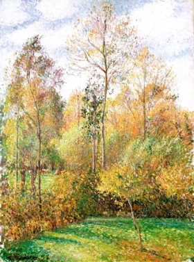 Autumn, Poplars, Eragny 1894 by Camille Pissarro