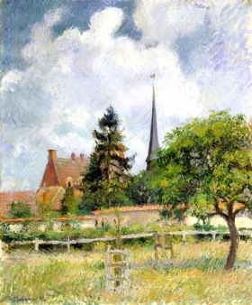 The Church at Eragny 1884 by Camille Pissarro
