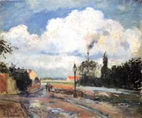 The Quai du Pothuis at Pontoise after Rain 1876 by Camille Pissarro