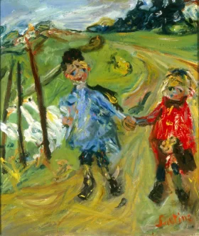 Children and Geese 1934 by Chaïm Soutine
