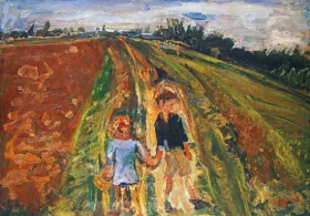 Deux Enfants sur la Route de Chartres by Chaïm Soutine