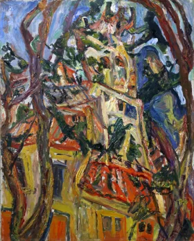 Steeple of Saint-Pierre at Céret 1922 by Chaïm Soutine