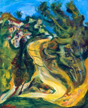 Paysage à la route montante 1922 by Chaïm Soutine