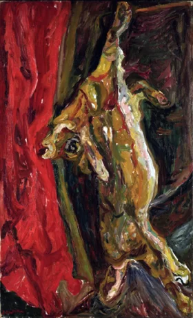 Calf and Red Curtain 1921 by Chaïm Soutine