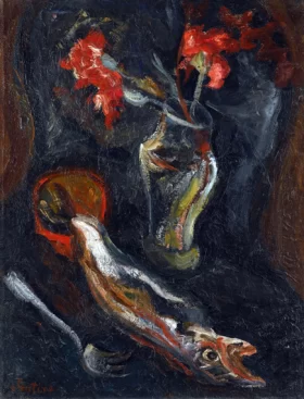 Fleurs et Poisson 1919 by Chaïm Soutine