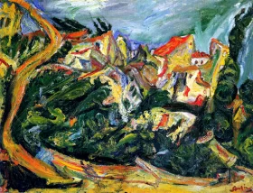 Céret, paysage aux cypres 1922 by Chaïm Soutine