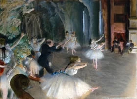 The Rehearsal Onstage 1874 by Edgar Degas