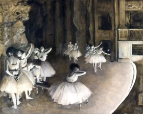 Ballet Rehearsal on Stage 1874 by Edgar Degas