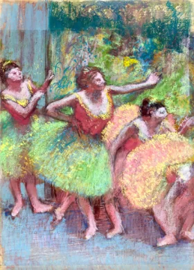 Dancers in Green and Yellow 1903 by Edgar Degas