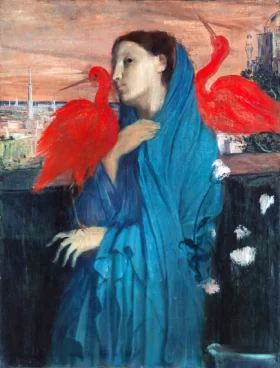 Young Woman with Ibis by Edgar Degas
