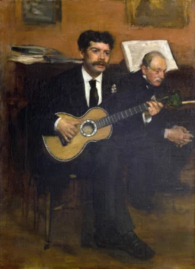 Lorenzo Pagans and Auguste De Gas by Edgar Degas