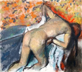 After the Bath, Woman Drying Herself by Edgar Degas