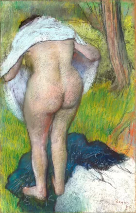 Girl Drying Herself 1885 by Edgar Degas