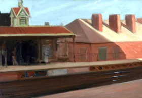 The El Station 1908 by Edward Hopper