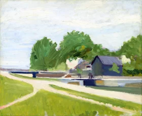 Canal Lock at Charenton 1907 by Edward Hopper