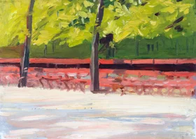 Park Benches and Trees 1907 by Edward Hopper