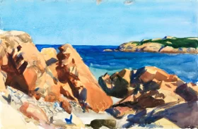 Rocks and Cove 1929 by Edward Hopper