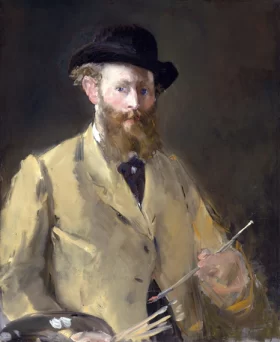 Self-Portrait with Palette 1879 by Edouard Manet