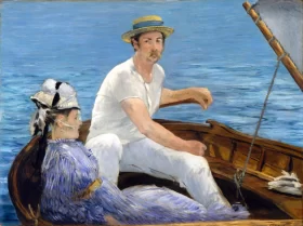 Boating 1874 by Edouard Manet