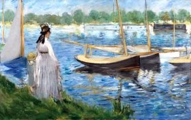 Banks of the Seine at Argenteuil 1874 by Edouard Manet