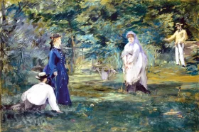A Game of Croquet 1873 by Edouard Manet