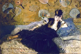 Woman with Fans 1873 by Edouard Manet