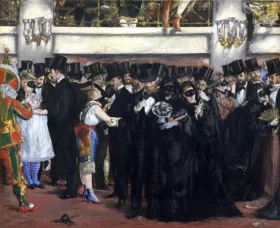 Masked Ball at the Opera, 1873 by Edouard Manet
