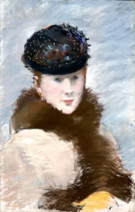 Méry Laurent Wearing a small Toque 1882 by Edouard Manet