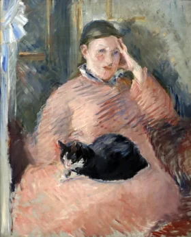 Woman with cat by Edouard Manet