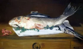 Salmon Pike and Shrimps 1864 by Edouard Manet