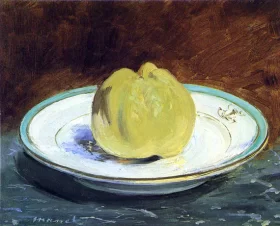 Apple on a plate by Edouard Manet