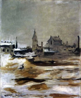 Snow effect at Petit – Montrouge 1870 by Edouard Manet