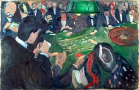 At The Roulette Table In Monte Carlo by Edvard Munch