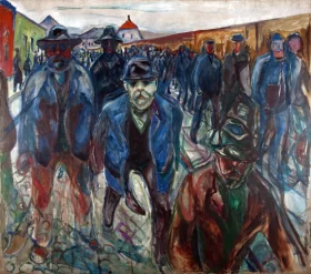 Workers On Their Way Home by Edvard Munch