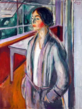 Young Woman On The Veranda by Edvard Munch