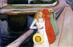 Girl On A Bridge by Edvard Munch