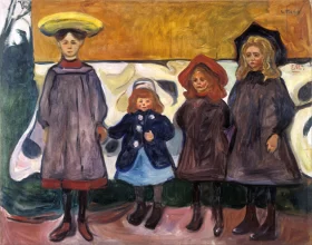 Four Girls In Asgardstrand by Edvard Munch